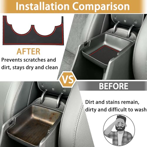 Center Console Liner for Hyundai Kona Accessories 2024 2025 2026 - Product Imagery