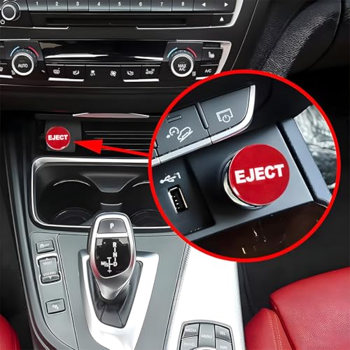 AUCELI Eject Button Car Cigarette Lighter Plug, Aluminum Alloy - Product Imagery