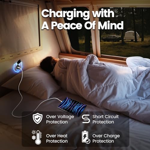 Aluminum 72W 12V USB Outlet, 3 Port Car USB C Charger - Product Imagery