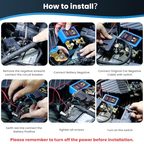250A 12V Remote Battery Disconnect Switch with Voltage Display - Product Imagery