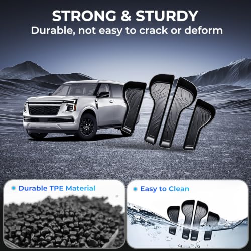 4PCS Door Side Organizer Storage Tray for Nissan Armada - Product Imagery