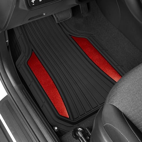 Motor Trend ChromeTech Car Floor Mats Full Set - Durable Rubber - Product Imagery