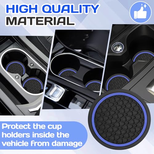 4PCS Car Cup Holder Coasters,Universal Auto Non-Slip Insert - Product Imagery