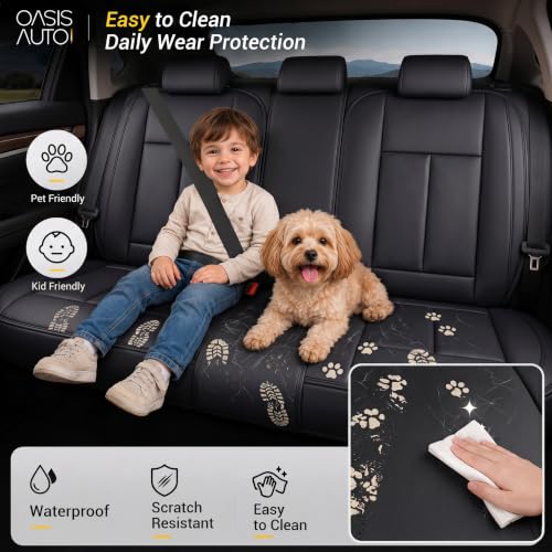 Seat Covers Full Set, Black Seat Covers for Cars 5 Seats, Car - Product Imagery