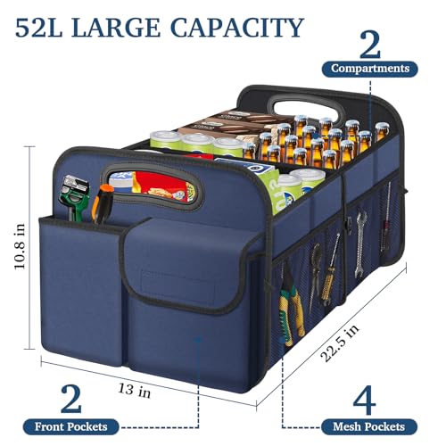 Femuar Car Trunk Organizer, Collapsible, Waterproof, Non-Slip, - Product Imagery