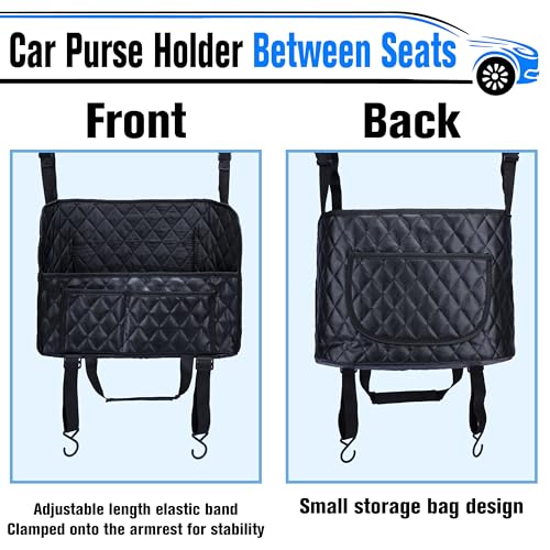 BFXM Car Purse Holder Between Seats, Leather Front Seat Car - Product Imagery
