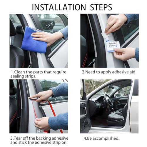 52.49ft Car Door Seal Strip, Self Adhesive Weather Stripping - Product Imagery