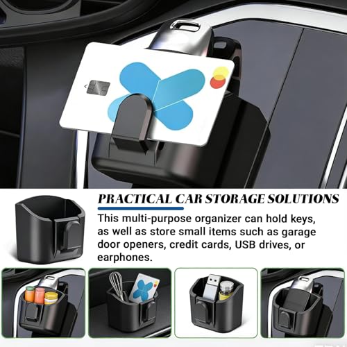Car Key Fob Holder for Dashboard, Car Garage Key Card Holder, - Product Imagery