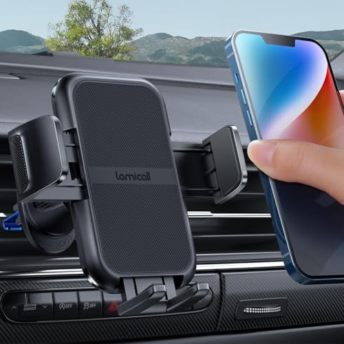Lamicall 2026 Wider Clamp & Metal Hook Car Phone Holder Vent - Product Imagery