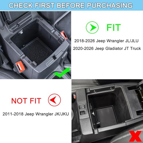 Center Console Organizer for Jeep Wrangler JL/JLU & Gladiator JT - Product Imagery