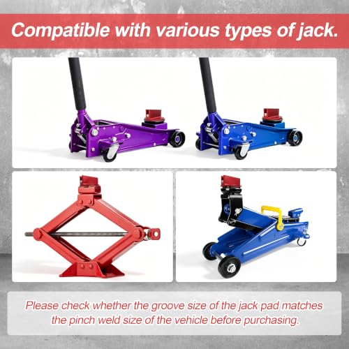 Car Universal 0.4" Grooved Magnetic Jack Pad,Frame Rail - Product Imagery