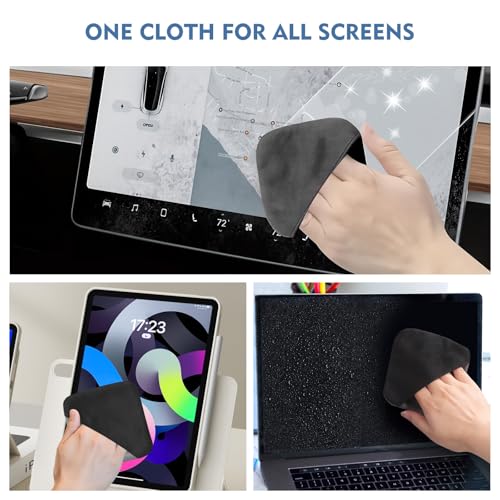 Car Screen Cleaner Pad with Acrylic Storage Box - Microfiber - Product Imagery