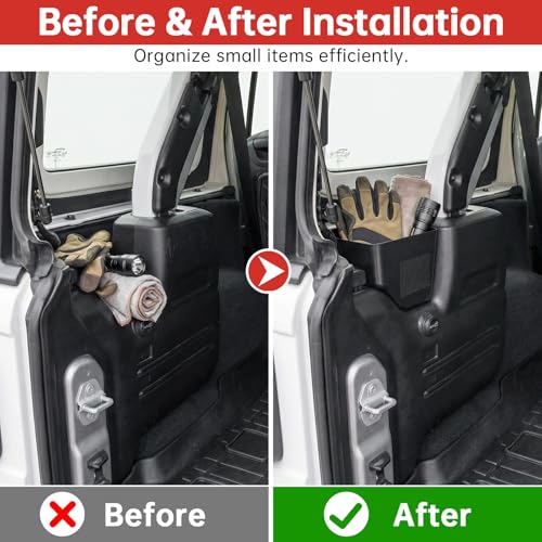 Wheel Well Storage Bin Fit for 2018-2023 Jeep Wrangler JL JLU - Product Imagery