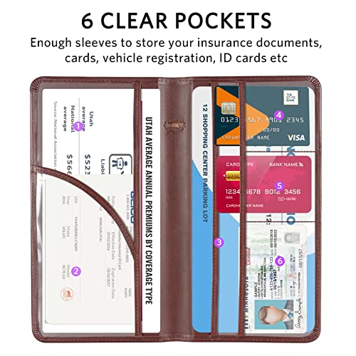 CoBak Premium Faux Leather Car Document Holder with Magnetic - Product Imagery