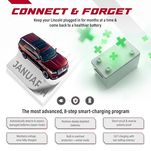 JMR 12V Battery Charger for Lincoln, 12V Cig. Port, No Lithium - Product Imagery