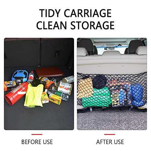 Car Rear Cargo Net with Good Elasticity&Tensile Strength Trunk - Product Imagery