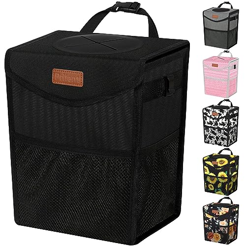 Pritent Car Trash Can with Lid Leakproof Car Garbage Bag Vehicle - Product Imagery