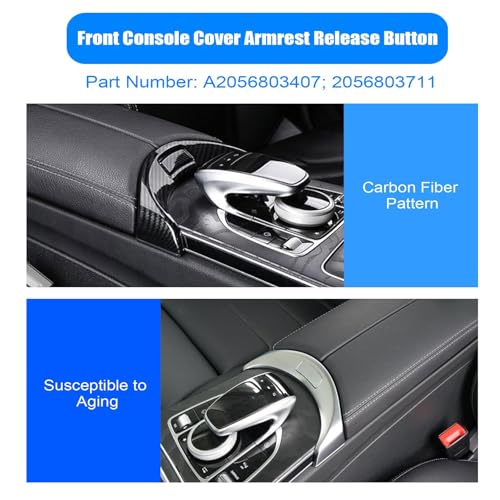 FZJDSD Carbon Fiber Style Front Console Cover 2056803407 fit for - Product Imagery