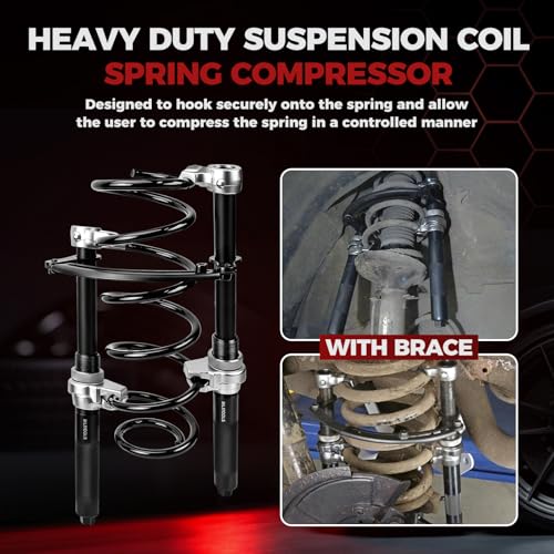 BILITOOLS 2-Piece Coil Spring Compressor Tool, Max Load.2645LB - Product Imagery