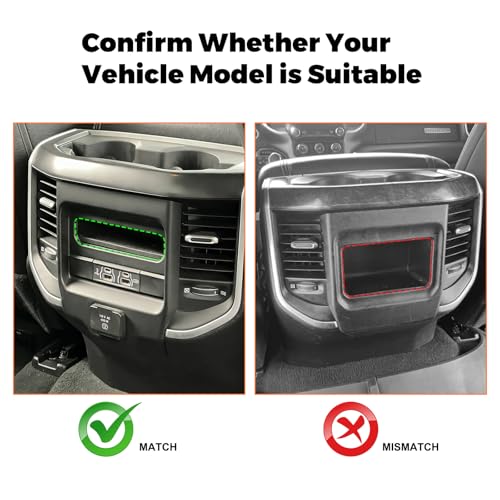 Rear Seat Storage Tray for 2019-2026 Dodge Ram 1500 2500 3500 - Product Imagery