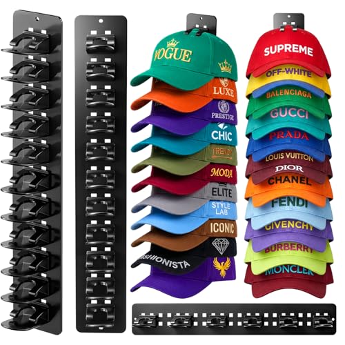 2 Pack Hat Hook Organizer for Baseball Caps, Hat Hanger Holder - Product Imagery