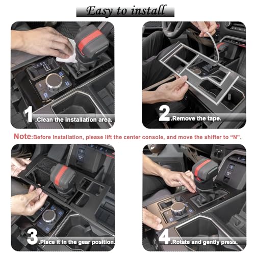JDMCAR Central Control Gear Shift Panel Trim Cover Compatible - Product Imagery