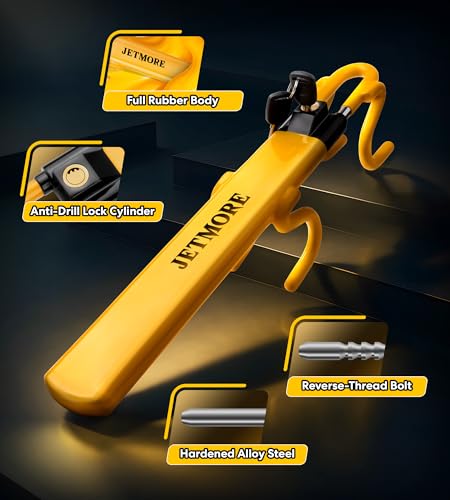 JETMORE Steering Wheel Lock with Keys Adjustable Wheel Locks for - Product Imagery