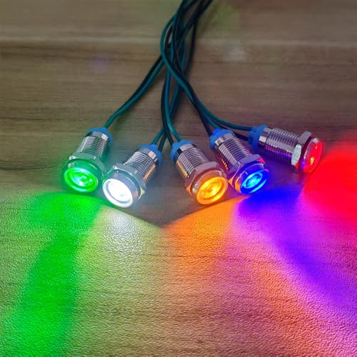 Gebildet 5pcs 10mm 3V-4.5V-5V-6V-7.5V-9VDC LED Metal Indicator - Product Imagery