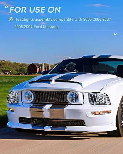 Nilight Headlight Assembly Compatible with 2005 2006 2007 2008 - Product Imagery