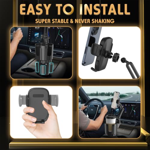 Phone Holders for Your Car, 2 in 1 Universal Stable Cup Car - Product Imagery