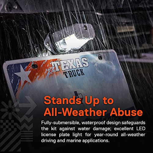 TRUE MODS Black LED Trailer License Plate Light, Surface Mount - Product Imagery