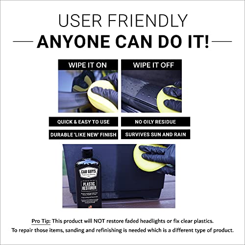 CarGuys Plastic Restorer | Bring Plastic, Rubber, and Vinyl Back - Product Imagery