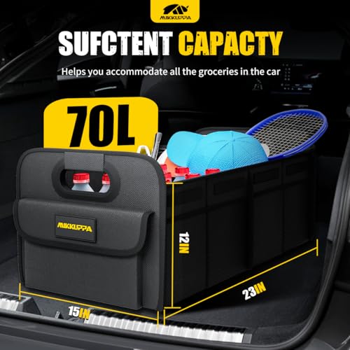 MIKKUPPA Car Trunk Organizer - 70L Collapsible SUV Trunk - Product Imagery