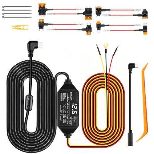 Dash Cam Hardwire Kit USB C, 12V-24V to 5V/3A Adapter Power - Product Imagery