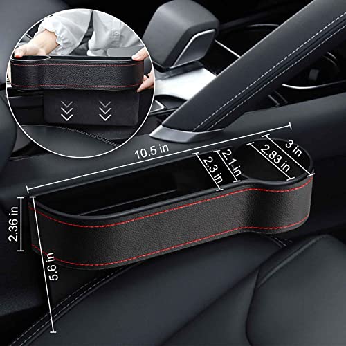 2 Pcs Car Seat Gap Filler - Leather Car Seat Crevice Storage Box - Product Imagery
