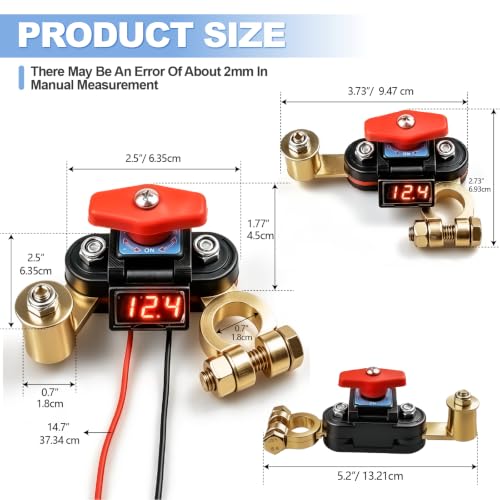 Universal Car Battery Disconnect Switch Leak Protector with LED - Product Imagery