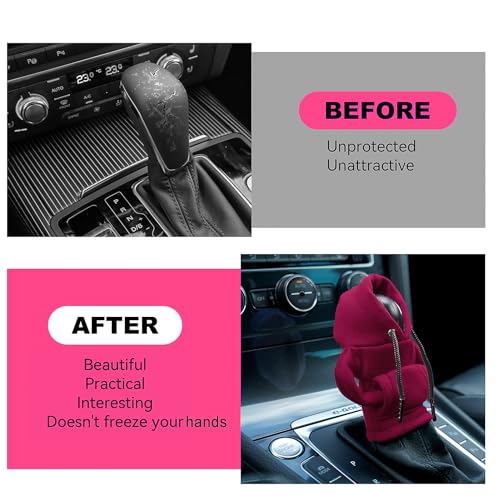 SLLAK Gear Shift Hoodie Cover, Universal Car Shift Knob Hoodie, - Product Imagery