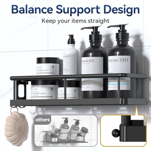 YASONIC Shower Caddy Adhesive, Rustproof Shower Organizer, Large - Product Imagery