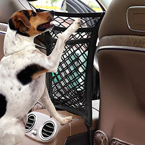 3-Layer Stretch Car Mesh Organizer, Car Seat Net, Dog Net for - Product Imagery
