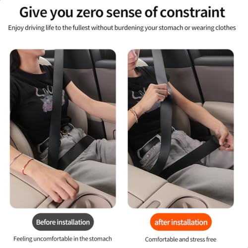 Seat Belt Clips, 2Pcs Car Seatbelt Adjuster for Adults, Short - Product Imagery
