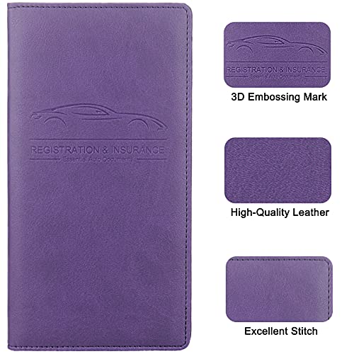 LumiMokki Premium Car Registration & Insurance Card Holder, - Product Imagery