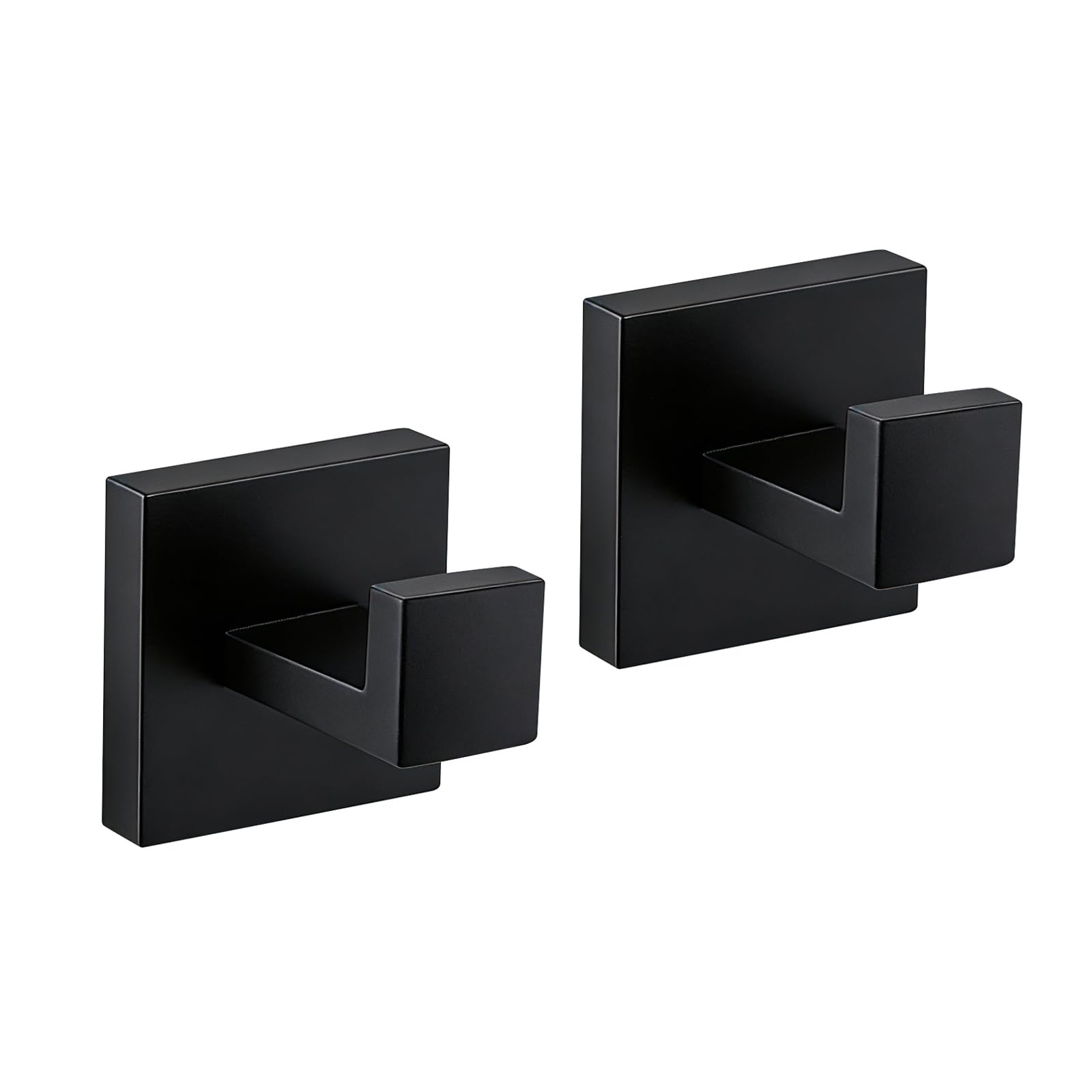 JOPOFI 2 Piece Towel Hook - Bathroom Robe Hook - Matte Black - Product Imagery