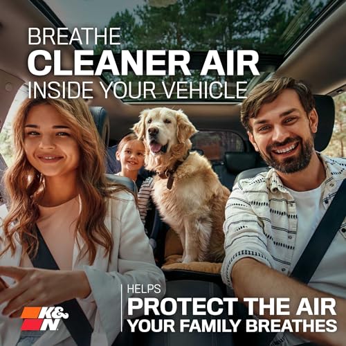 K&N LIFETIME Cabin Air Filter: Premium, Washable, Clean Air for - Product Imagery