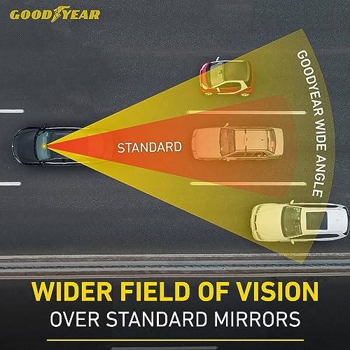 Goodyear Super Wide 17 Inch Panoramic Rear View Car Mirror, - Product Imagery