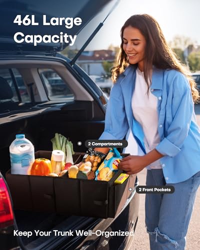 HOTOR Trunk Organizer - Foldable Car Organizer for SUVs & Sedans - Product Imagery