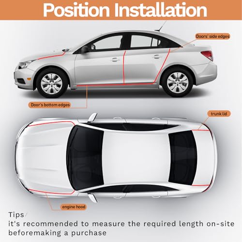 Car Door Edge Guards, 16.4Ft(5m) Car Accessories Door Protector - Product Imagery
