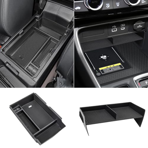 2PCS Center Console Organizer Tray and Armrest Storage Box - Product Imagery
