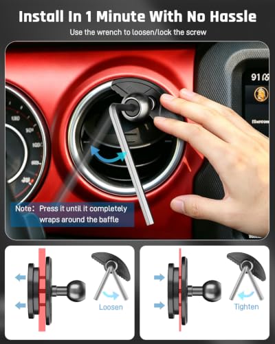 Car Phone Mount for Jeep Wrangler JL 2018-2023 Gladiator JT - Product Imagery