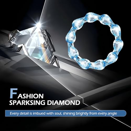 Bling Car Ignition Switch Cover, Rhinestone Crystal Push to - Product Imagery