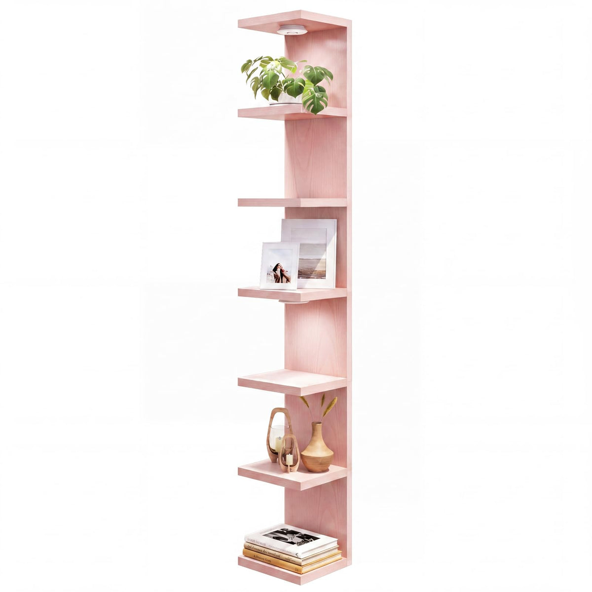 Fixwal 7 Tier Wall Shelf with LED Lights Lack Shelf for Room - Product Imagery